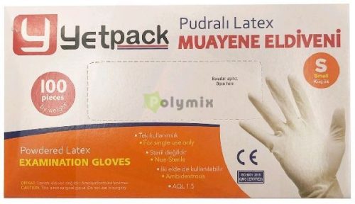 Latex gumikesztyű 100db méret: S