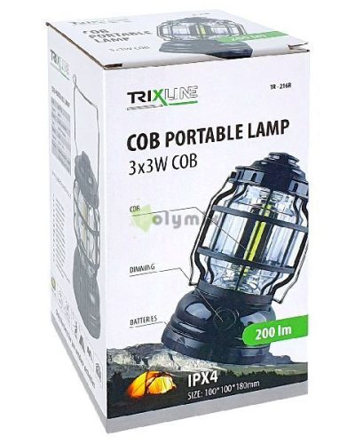 3X3W COB LED kempinglámpa fekete