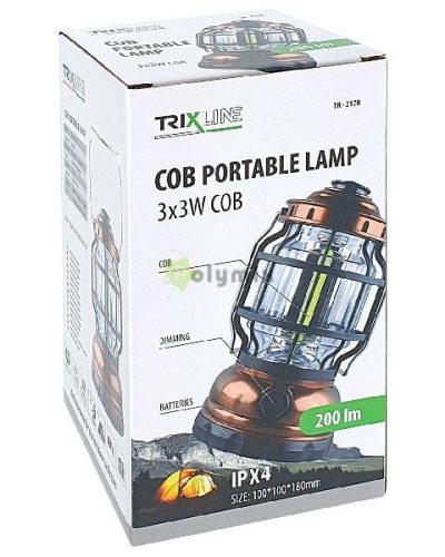 3X3W COB LED kempinglámpa bronz színű