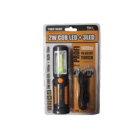 2W COB LED+3LED akkumulátoros lámpa TRAC207