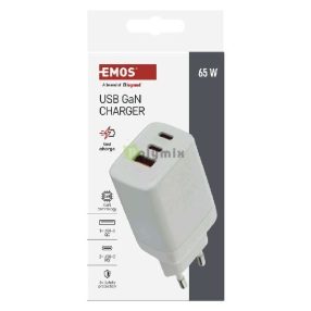 EMOS Univerzális USB töltő GaN PD 65 W max.