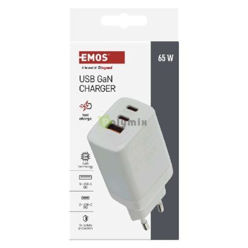 EMOS Univerzális USB töltő GaN PD 65 W max.