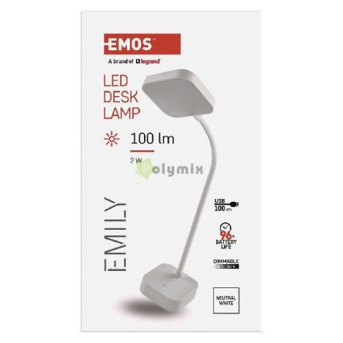 EMOS Emily LED asztali lámpa, újratölthető
