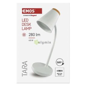 Tara LED asztali lámpa, fehér
