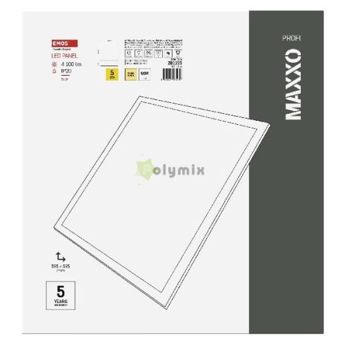 EMOS LED panel MAXXO beépíthető 36W 4100lm IP20 UGR meleg fehér