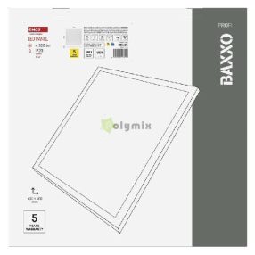   LED panel BAXXO beépíthetö 36W 4320lm IP20 természetes fehér