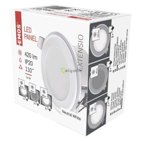   Emos 5.5W LED panel beépíthető 420lm IP20 természetes fehér
