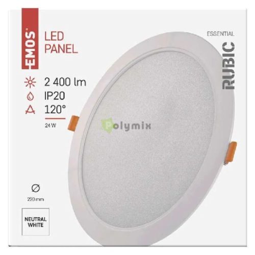 LED LUM. RUBIC REC.R 24W 2400LM IP20 NW W