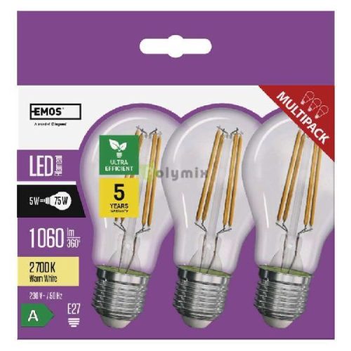 LED FLM A60 5W(75W) 1060lm E27 WWA CLASS 3db