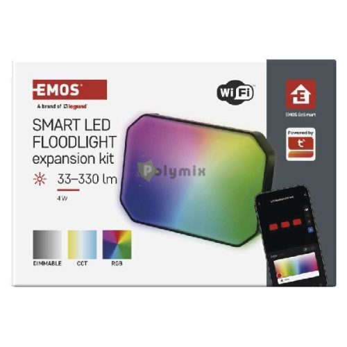 GoSmart kültéri LED reflektor, bővítő készlet, 1 darab, 4 W, RGBIC dimmelhető, WiFi