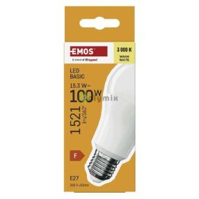   LED izzó Basic A60 / E27 / 15,3W (100 W) / 1521 lm / Meleg fehér