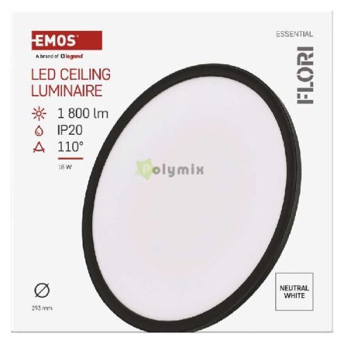 LED CEILING ROUND LUM. FLORI 18W 1800LM NW IP20 B