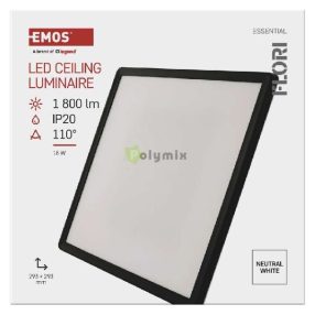 LED CEILING SQUARE LUM. FLORI 18W 1800LM NW IP20