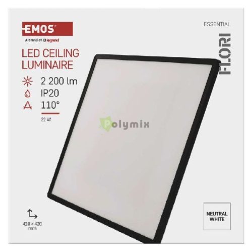 LED CEILING SQUARE LUM. FLORI 22W 2200LM NW IP20 