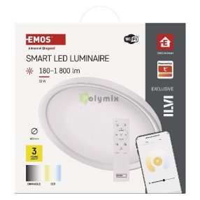   Okos LED mennyezeti lámpatest GoSmart, kör alakú, 30W, RGB, dimmelhető, WiFi