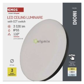 LED CEILING ROUND LUM. DIONI 32W 3520LM IP55 CCT 