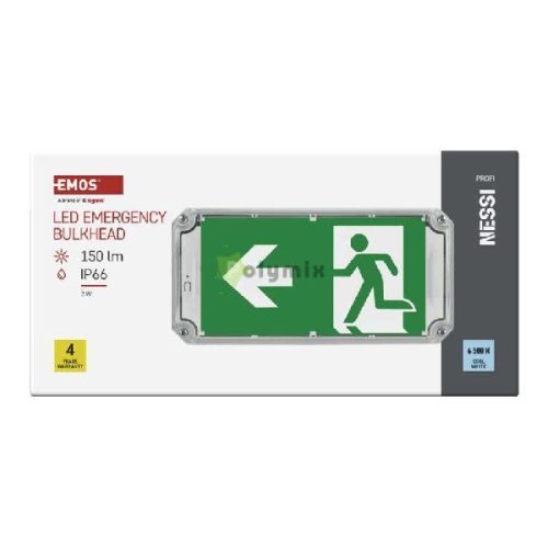 LED vészvilágító lámpatest NESSI 3W 3 óra IP66