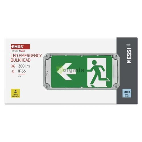 LED vészvilágító lámpatest NESSI 4W 3 óra IP66