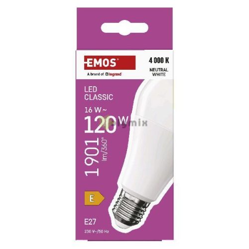 LED izzó Classic A70 / E27 / 16 W (120 W) / 1901 lm / Természetes fehér