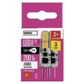   LED izzó Classic JC / G4 / 1,9 W (21 W) / 200 lm / természetes fehér