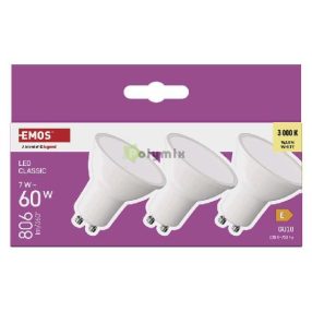   LED izzó Classic MR16 / GU10 / 7 W  (60 W) / 806 lm / Meleg fehér