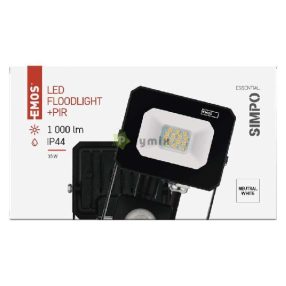 LED reflektor SIMPO PIR 10 W természetes fehér