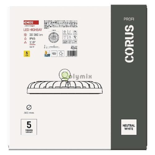 EMOS LED HIGHBAY ipari mennyezeti lámpa CORUS 166W