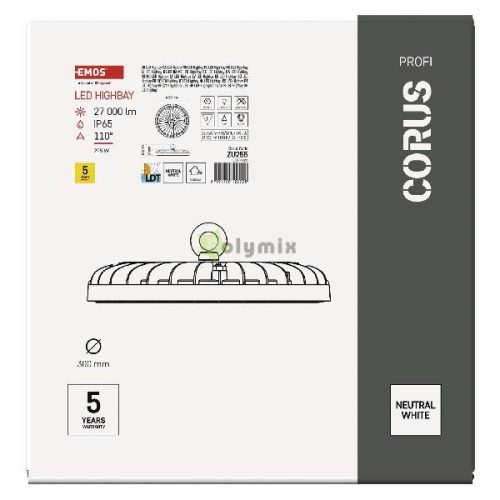 EMOS LED HIGHBAY ipari mennyezeti lámpa CORUS 225W